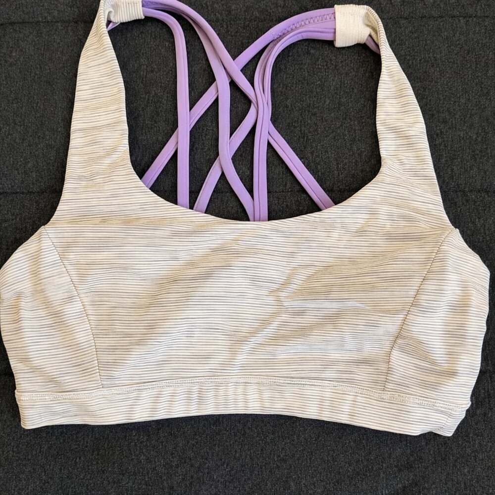 Lululemon Free To Be Serene Bra WAFS Nimbus Battleship Mystic Iris Size 6